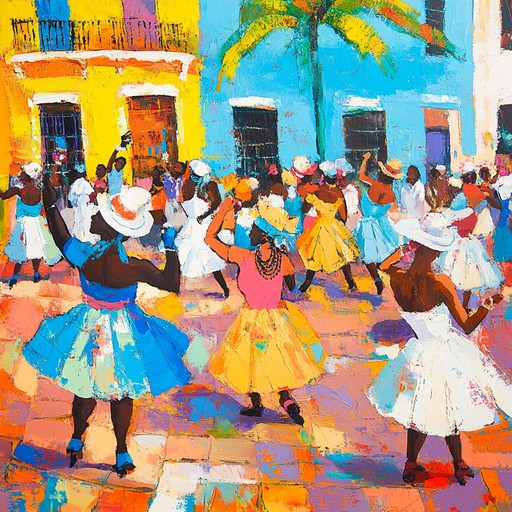 Experience the vibrant and infectious energy of an afro cuban rumba dance celebration. Featuring lively percussion, spirited clave rhythms, and bright melodic lines, this composition transports listeners to the heart of a tropical party, filled with joyous movement and cultural richness.