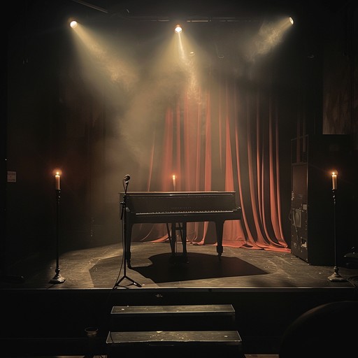 Dive into the twilight hours of an old cabaret, where haunting piano notes echo through the dimly lit space. This piece blends relaxed rhythms with a mysterious ambiance, crafting an intimate yet eerie atmosphere that captures the essence of the night.