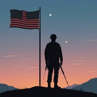 a haunting, patriotic anthem echoing bravery
