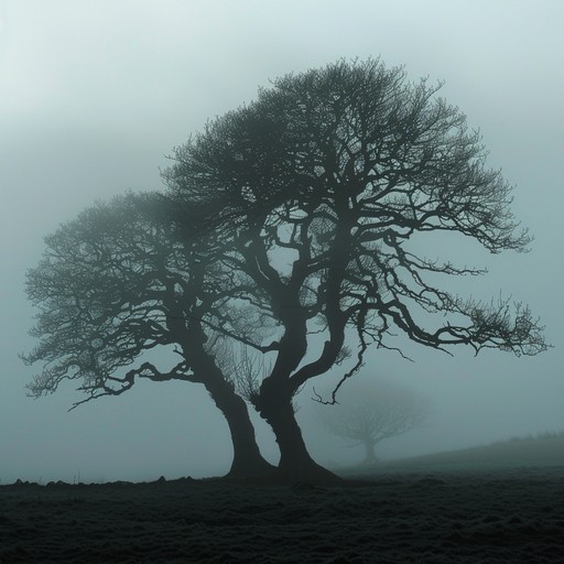 A blend of eerie acoustic guitar and subtle percussion evokes a dark, enigmatic ambiance, immersing listeners in a shadow covered forest filled with ancient whispers and foreboding melodies. A blend of eerie acoustic guitar and subtle percussion evokes a dark, enigmatic ambiance, immersing listeners in a shadow covered forest filled with ancient whispers and foreboding melodies.