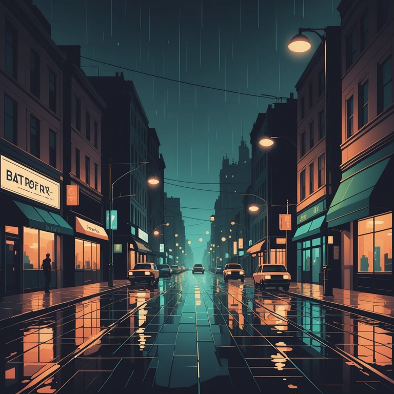 A gentle composition featuring subtle lo fi beats, overlaid with the ambient sounds of rain creating a tapestry of introspective and calm feelings. Perfect for late night study or relaxation sessions, transporting the listener to a cozy, rain washed urban landscape.