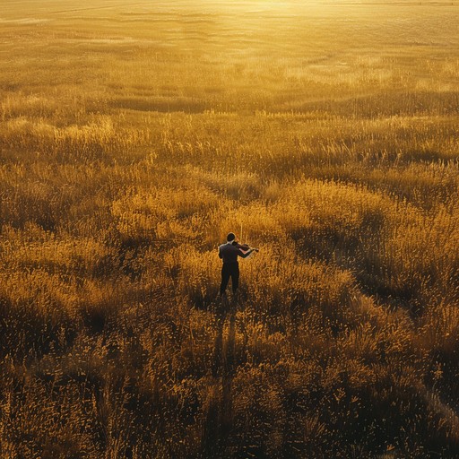 A touching and emotional piece that combines the raw simplicity of folk rock with the intricate melodies of a violin. It paints an aural landscape of farewell moments under a crimson sky, capturing the listener’s heart with its beautiful, yet somber tonality. Gently played guitar sets the stage, leading to poignant violin overtures, all wrapped in an ambient echo that lingers like a whispered goodbye