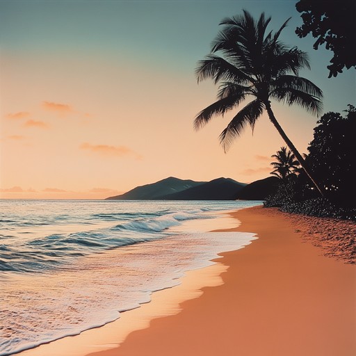 Imagine a serene beach at sunset, the sky painted with shades of orange and pink. The sound of gentle waves lapping against the shore, alongside reflective melodies created by soulful guitars and ambient textures. This track perfectly encapsulates a peaceful evening in a tropical paradise, providing an immersive and contemplative musical experience.