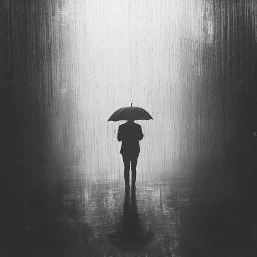 A deep and introspective instrumental piece, weaving together somber piano melodies with haunting background textures to paint a picture of a rainy day lost in thought