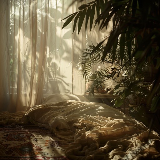 Dive into a sultry rainforest with lush soundscapes interwoven with smooth and velvety tones, perfect for creating a tranquil yet tantalizing bedroom ambiance