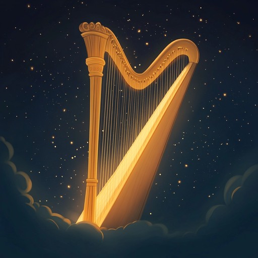 An ethereal composition featuring the calming tones of the harp, transporting listeners through tranquil nightscapes under a starlit sky. The melody flows softly, evoking feelings of peace and serenity, and gently easing the mind into relaxation.