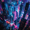 pulsating rhythms illuminate a vibrant urban nightscape