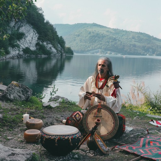 Delve into a mystical chalga composition blending ancient bulgarian folk melodies with contemporary electronic rhythms, creating a spiritual journey of reflection and enchantment.