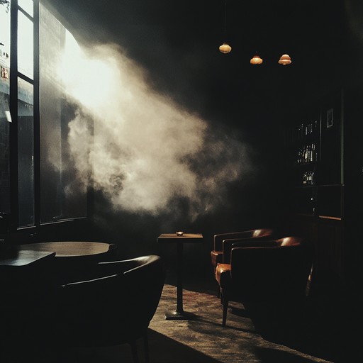 Dive into a dark, intimate lounge draped in atmospheric smoke. A sultry saxophone weaves through creeping basslines and muted percussions, creating an unsettling yet hypnotic ambience. Perfect for a noir style setting or crafting a cool, yet chilling atmosphere.