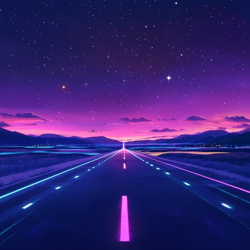 A calming instrumental synthwave piece that captures the peaceful essence of nighttime city lights, blending soft electronic rhythms with mellow synth tones to create a soothing, nostalgic atmosphere.