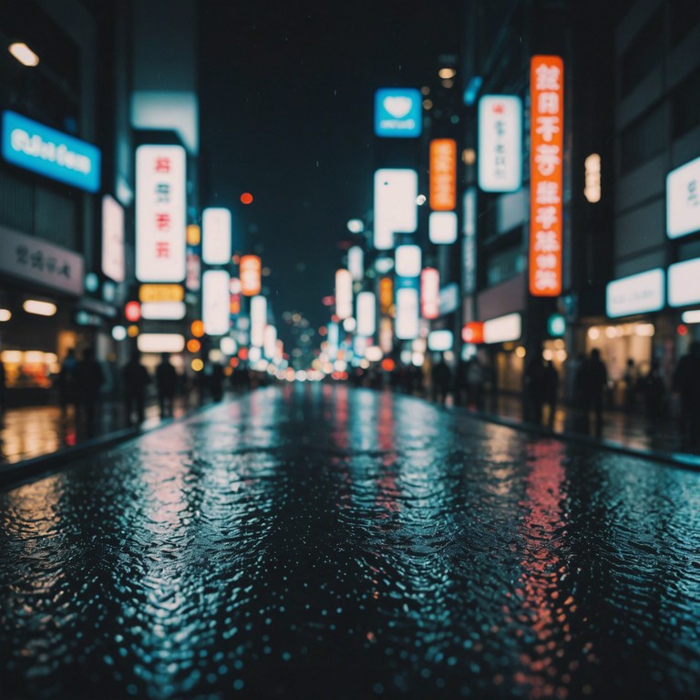 Imagine a scenario where light rain gently taps on a window in downtown tokyo, creating a soft, ambient sound that complements the quiet yet deeply emotive piano playing, forming a soundtrack that offers solace during solitary nights.