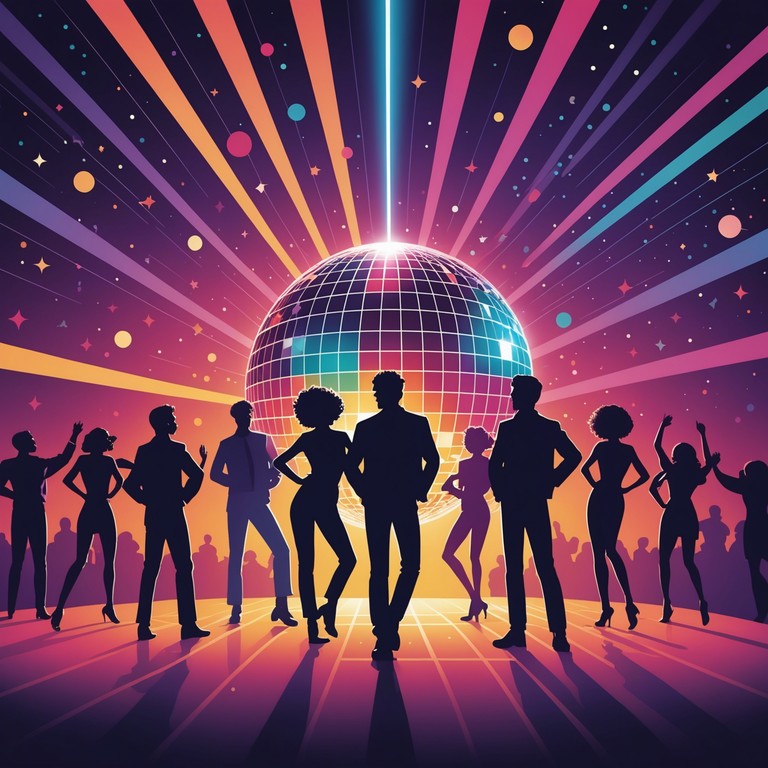 Picture a vivid scene at a bustling 1970s disco club, where colorful outfits and bright lights set the stage for night long dancing and joy