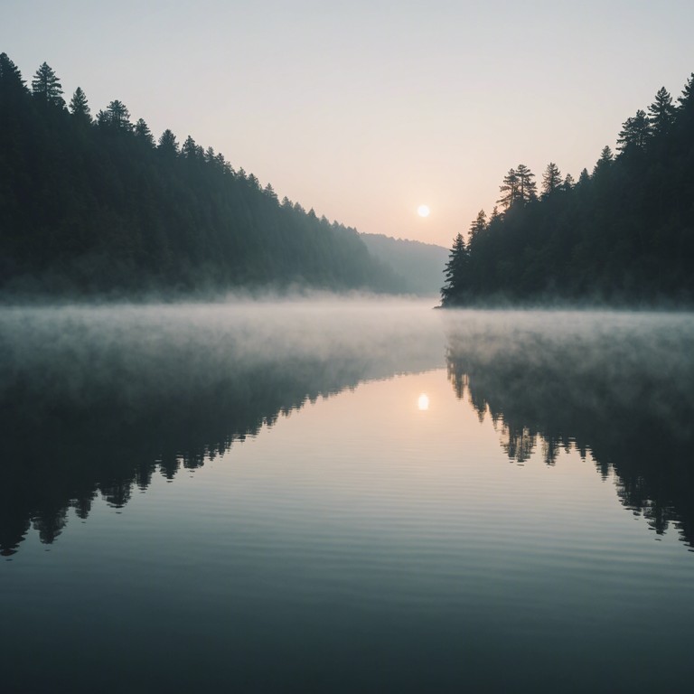 This composition captures the serene and almost ethereal quality of a tranquil early morning when the world is just waking up. The soft electronic sounds blend with ambient textures to create a peaceful soundscape, perfect for relaxation or meditative practices.