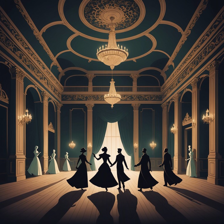 A captivating and dark instrumental composition featuring deep orchestral layers that resonate with the atmosphere of a mysterious, ghostly ballroom event. This track combines classic cabaret rhythms with a modern eerie twist, perfect for evoking a haunting yet strangely fascinating ambiance.