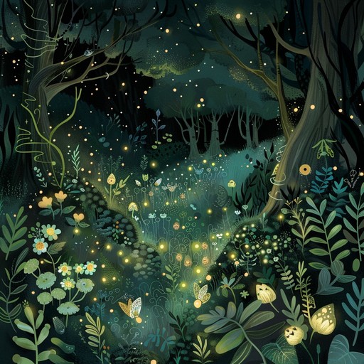 A whimsical orchestral composition that narrates the tale of an enchanted grove through playful string melodies and lively woodwind passages, capturing the essence of magic and adventure within the forest.