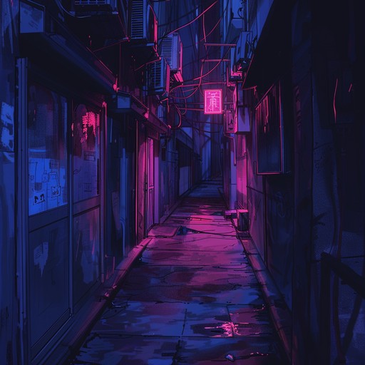 A haunting piece that combines traditional japanese instrumentation with modern dark electronic elements, perfect for an anime setting filled with suspense and darkness.