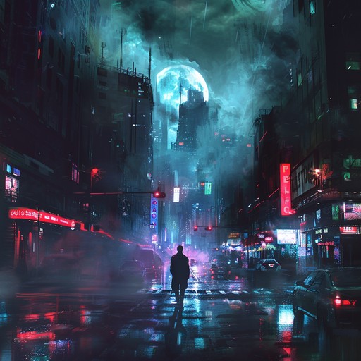 A slow, pulsing hip-hop beat sets the stage for a haunting, soulful saxophone melody that echoes through the city streets at night. The track evokes images of a lone figure walking through the shadows, lost in thought and searching for something elusive.