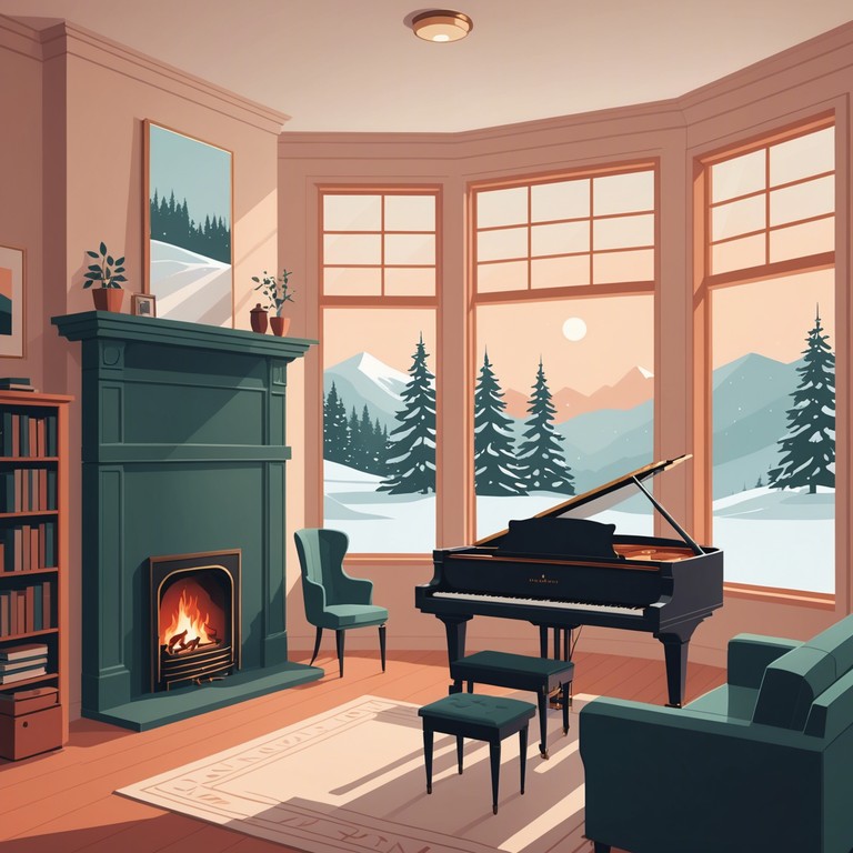 Imagine a warm, inviting room lit by a gentle fire, outside the window, the world is hushed under a blanket of snow, but inside, the sounds of a mellow jazz piano fill the air with warmth and tranquility. This heartwarming music provides the perfect backdrop for an evening spent in the glow of good company.