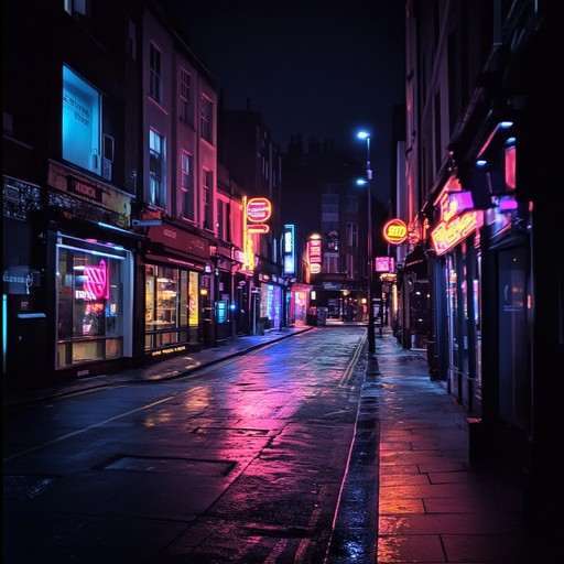 Drawing from the deep contrasts of nocturnal city vibes and vibrant neon lights, this track features a synth focused composition which embodies the feel of a bustling city at night. The piece mimics the mingling of shadow and electric glow, with the synth producing both pulsing bass and sweeping melodic highs, swirling around the listener like breezes down urban alleyways.