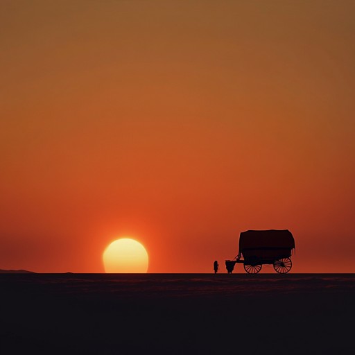 Immerse yourself in this exotic folk rock piece that evokes the mystique and adventure of an ancient desert caravan. Emphasizing traditional middle eastern instruments mingled with folk rock elements, the song takes listeners on an atmospheric journey across vast sand dunes, through bustling bazaars, and into starry desert nights.