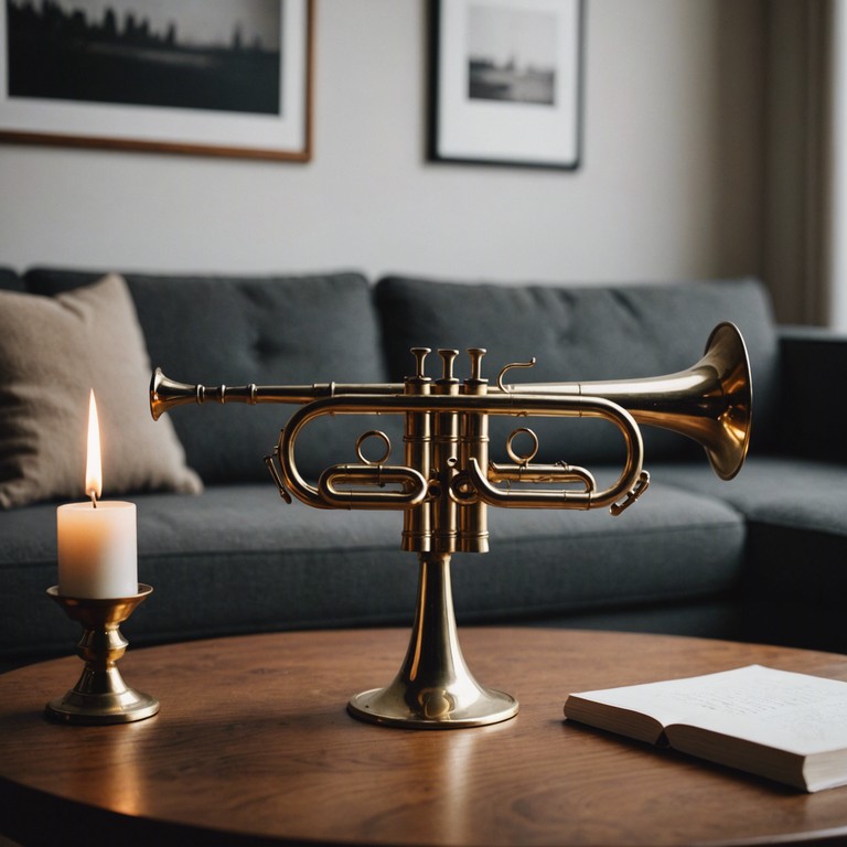 Explore the intimate and reflective nature of confidence through jazz inspired lounge music articulated with a soulful trumpet. The track aims to evoke warmth and contemplation, ideal for evening relaxation or thoughtful interludes.