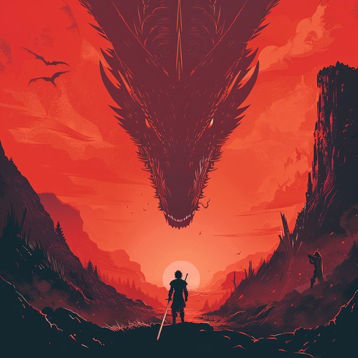 A powerful, fast-paced instrumental metal track featuring epic orchestral elements, soaring guitar solos, thundering double bass drums, and majestic symphonic arrangements. The song takes the listener on an adrenaline-fueled adventure, depicting the hero's battles against fearsome dragons and their ultimate triumph.