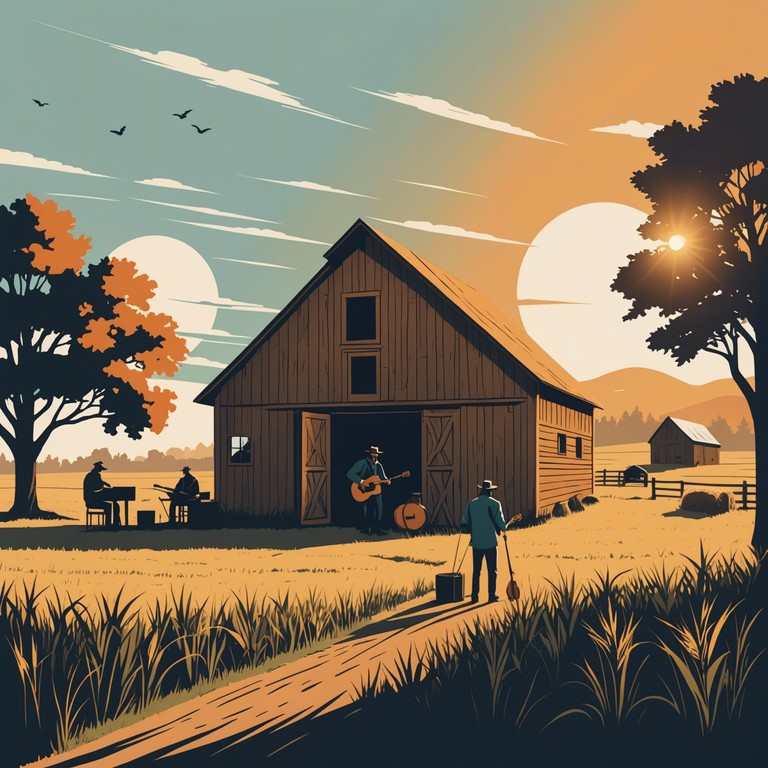 Experience the lively twangs of bluegrass music as it sweeps you into a vivid scene of sunlit fields and cheerful gatherings. Featuring complex banjo solos and a fast moving rhythmic baseline, this track is a testament to traditional bluegrass integrated with a vibrant modern twist.