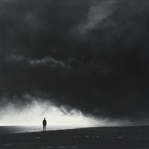 This instrumental piece takes listeners on a melancholic journey through dark, somber soundscapes. Characterized by minimalistic piano and subtle reverberations, the composition evokes a deep sense of sorrow and introspection, blending elements of dark ambient and sadcore to create a haunting auditory experience. The dynamic waves move gently, maintaining a contemplative and brooding atmosphere throughout.