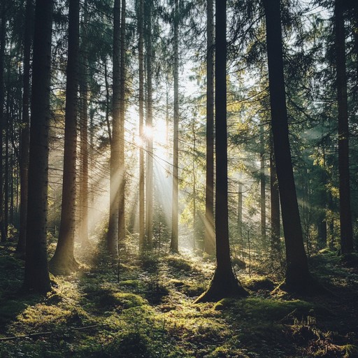 A soothing acoustic guitar piece that captures the tranquility of a serene forest, with soft melodies and ambient nature sounds creating a peaceful, reflective atmosphere. Perfect for relaxation and mindfulness sessions.