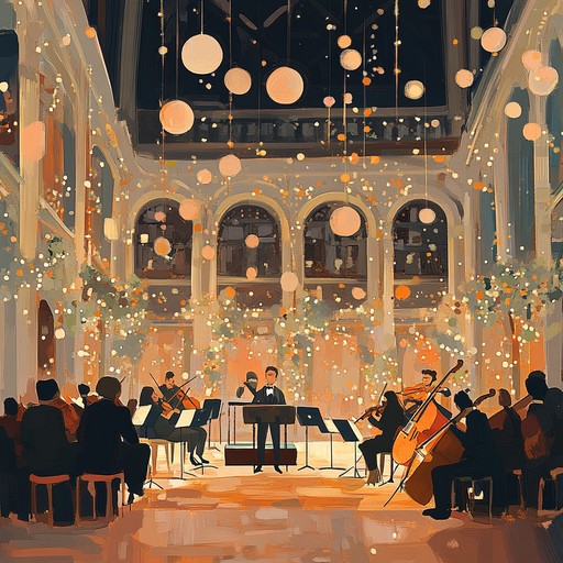 An uplifting orchestral piece that brings the warmth of winter festivities to life with neoclassical elegance. The harmonious melodies of strings, punctuated by delicate flutes and powerful brass, evoke images of a grand ballroom filled with joy and festivity.