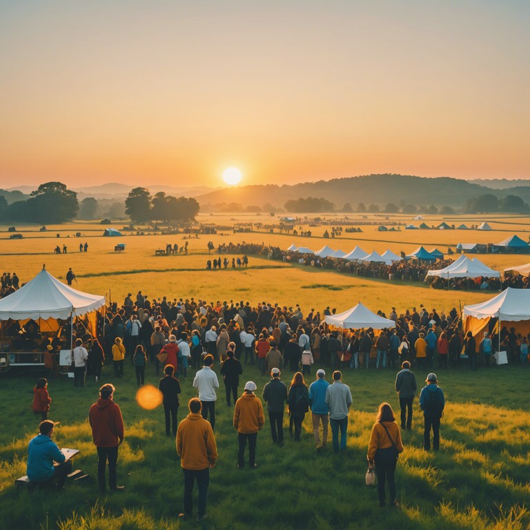 This instrumental track combines fast paced fiddles with energetic banjo plucks to evoke the feeling of an early morning hoedown in the countryside, exuding the freshness of morning dew and the excitement of daybreak.