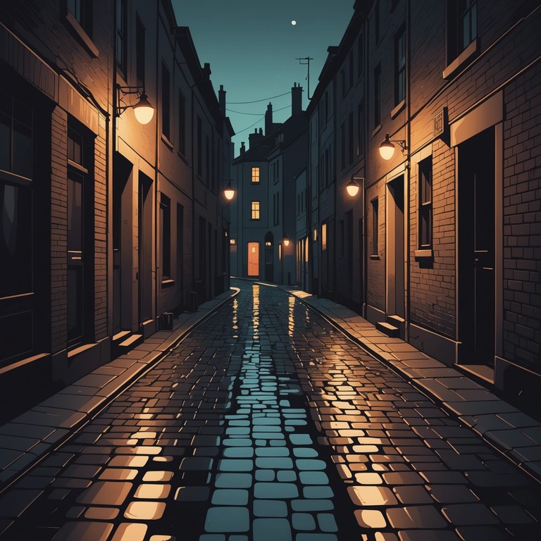 Imagine a dark, foggy alleyway where each stomp and clap reverberates against damp cobblestone, blending with ghostly echoes and chilling whispers, creating a sense of impending doom.