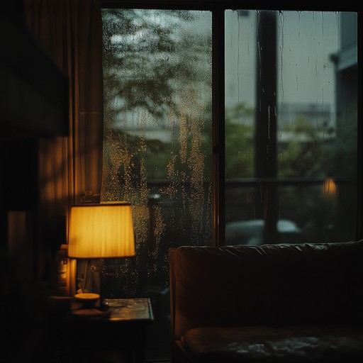 Gentle lofi beat accompanied by soft rain sounds, evoking a sense of looking out a window at night, pondering life's hardships and joys. The subtle piano melody carries listeners through a landscape of nostalgic, heartfelt moments, perfect for introspection.