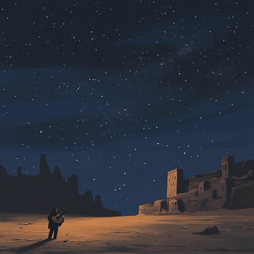 A haunting instrumental that blends traditional middle eastern melodies with modern arrangements, transporting listeners to ancient bazaars and timeless deserts, evoking deep nostalgia and longing for distant memories.