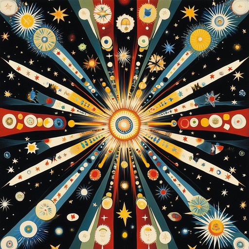 Embark on an eclectic and whimsical psychedelic rock journey through a fantastical cosmic circus, filled with swirling melodies and dreamy soundscapes.