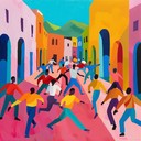 fuming cumbia with fierce percussive beats and rhythm