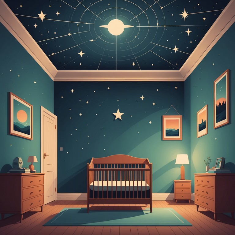 This track features a softly played music box, emulating the gentle rocking and peaceful atmosphere designed to comfort newborns and send them into a sweet slumber. The melody delicately weaves through tranquil harmonies that resemble a serene nighttime sky, perfect for nursery settings.