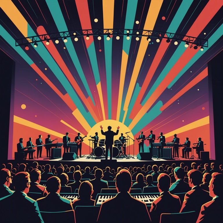 This track combines the grandeur of symphonic music with the grit and groove of funky rock. It features a dynamic blend of full bodied orchestral arrangements and electric guitar riffs that promise a thrilling auditory journey. The addition of occasional brass and rhythmic claps add to the live concert feel, offering an energetic and immersive experience.