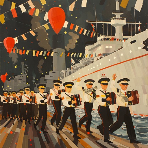 A lively and spirited instrumental track that brings to life the festive traditions of the russian navy through upbeat accordion tunes and buoyant rhythms, celebrating naval pride and maritime heritage.