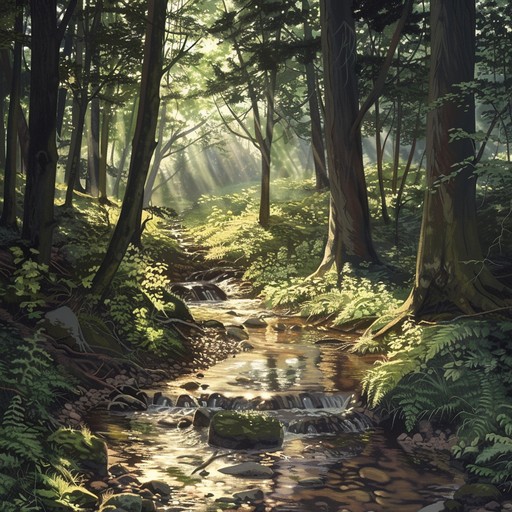 A smoothly crafted instrumental piece designed to evoke tranquility. The use of soft, flowing chords accompanied by gentle melodies creates a serene atmosphere perfect for relaxation. Imagine a gentle stream flowing through a peaceful forest, the sun's rays filtering through the leaves, casting a calming light that soothes the soul.