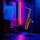 upbeat lounge track highlighting sax with catchy rhythms.