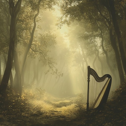 This composition features delicate harp strings weaving through an ethereal soundscape, reflecting the serenity of a quiet forest and inviting deep relaxation