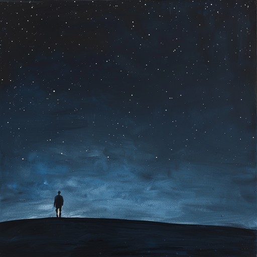 This piece encapsulates a tranquil, contemplative walk under a starry night sky, invoking a sense of introspective wonder and serene introspection. Gentle guitar melodies interweave with ambient textures to create a soothing and reflective soundscape