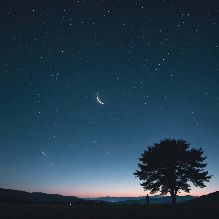 This track encompasses a serene and gentle night, where the soothing whispers of the evening stars are captured through mellow trap beats, complementing the subtle tranquil darkness with a hint of mystery and elegance. The song serves as a perfect backdrop for moments of quiet reflection or intimate gatherings.