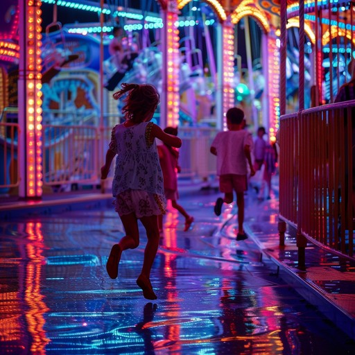 Upbeat synths and fun beats deliver a retro inspired, playful experience, evoking memories of a neon lit playground from the 80s