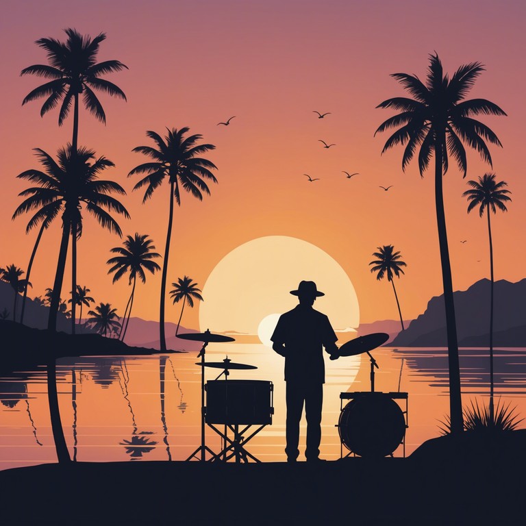 Let the rhythm transport you to a festive tropical party, where the steel drum takes center stage, evoking feelings of relaxation and joy under the sunset