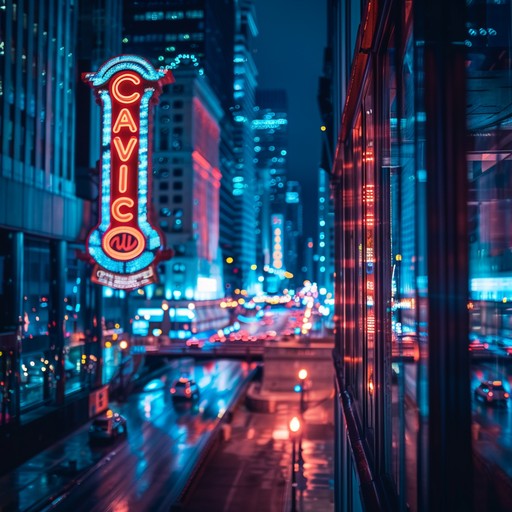 A captivating instrumental piece infused with dynamic rhythms and bright synth melodies, designed to convey the modern urban atmosphere and the vibrant nightlife of a buzzing cosmopolitan city.