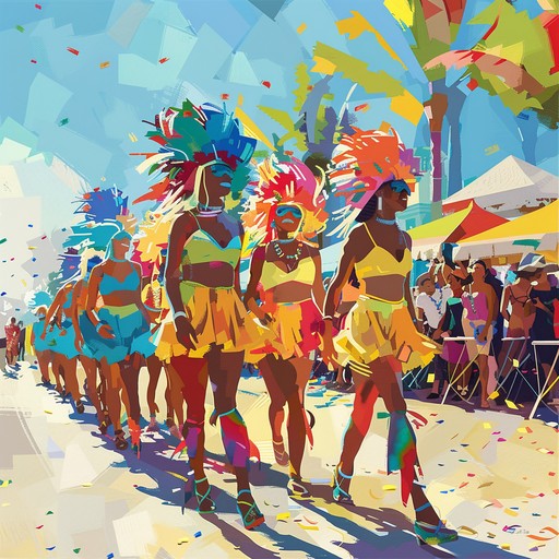 Bright and energetic, this track combines lively samba beats with vibrant brass melodies, perfect for capturing the exuberant spirit of a summer carnival festival.