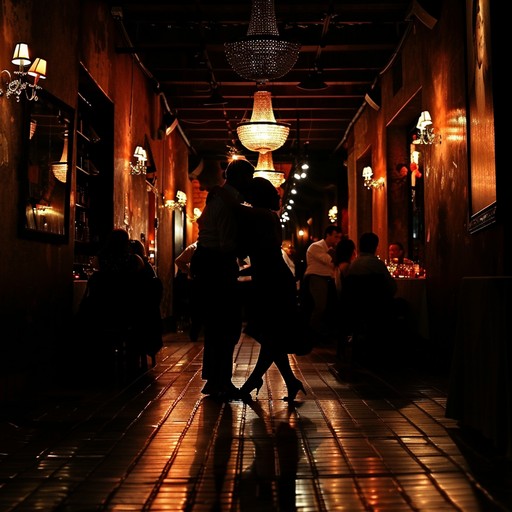 Envision a velvety tango that whispers through an ethereal buenos aires evening, where dancers' passionate embraces meld with the wistful melodies of the bandoneón, creating an atmosphere thick with longing and romance