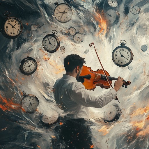 An instrumental composition that uses dynamic violin melodies to convey the excitement and tension of a high speed pursuit through different eras, blending contemporary classical elements with cinematic flair.